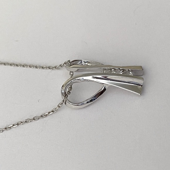 💎Clear real topaz stones 925 silver necklace - Picture 4 of 5